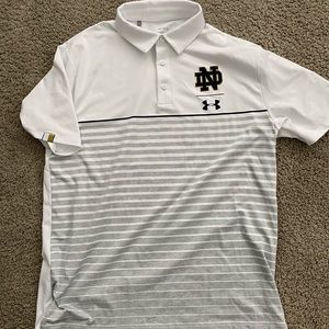 White Large Notre Dame Playoff Polo